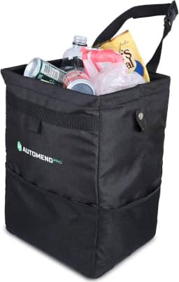 AUTOMEND PRO Bolsa Organizadora para Carros | Lixeira de Carro para Bancos Dianteiros e Traseiros | Lixeira Automotiva 25L | Bolsa Impermeavel Para Carros e Caminhões com 3 Bolsos