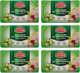 6X Atum Sólido Ramirez em Azeite de Oliva 120g - Produto de Portugal Rico em Ômega 3