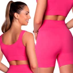 Conjunto Fitness Sem Costura Selene Short e Top Academia Feminino Adulto