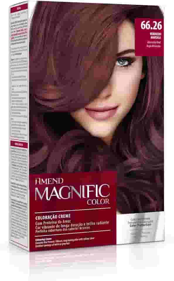 Kit Coloração Amend Magnific Color 66.26 Vermelho Marsala