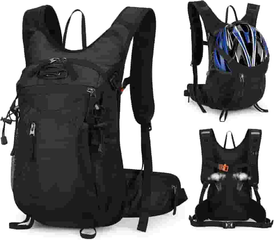 Outplea Mochila de caminhada pequena de 15L para homens e mulheres com bolso para celular, mochila de viagem para caminhada, mochila de corrida para bicicleta