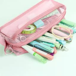 Suporte de caneta de camada dupla, porta-lápis de grande capacidade para acessórios de organizador de mesa de escritório, estilo 4