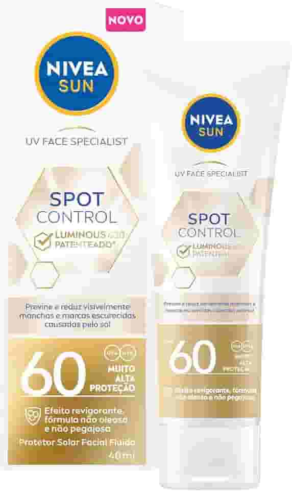NIVEA SUN Protetor Solar Facial Fluido Spot Control Luminous 630® FPS60 40ml