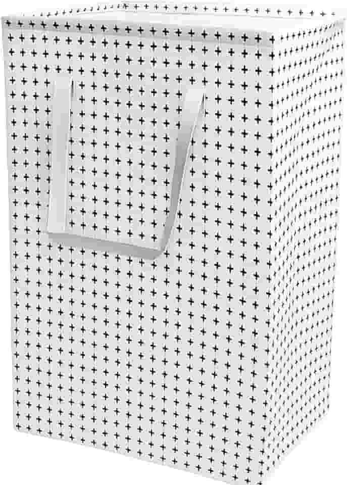 Cesto de Roupa Suja ou Limpa 72 Litros Dobrável Com Alça Tecido Resistente Organizador Lavanderia com Estampa (Cruzes)