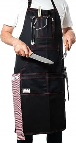 Avental Masculino Feminino Ajustável Confortável Costura Dupla Algodão inclui Toalha de panela resistente ao calor