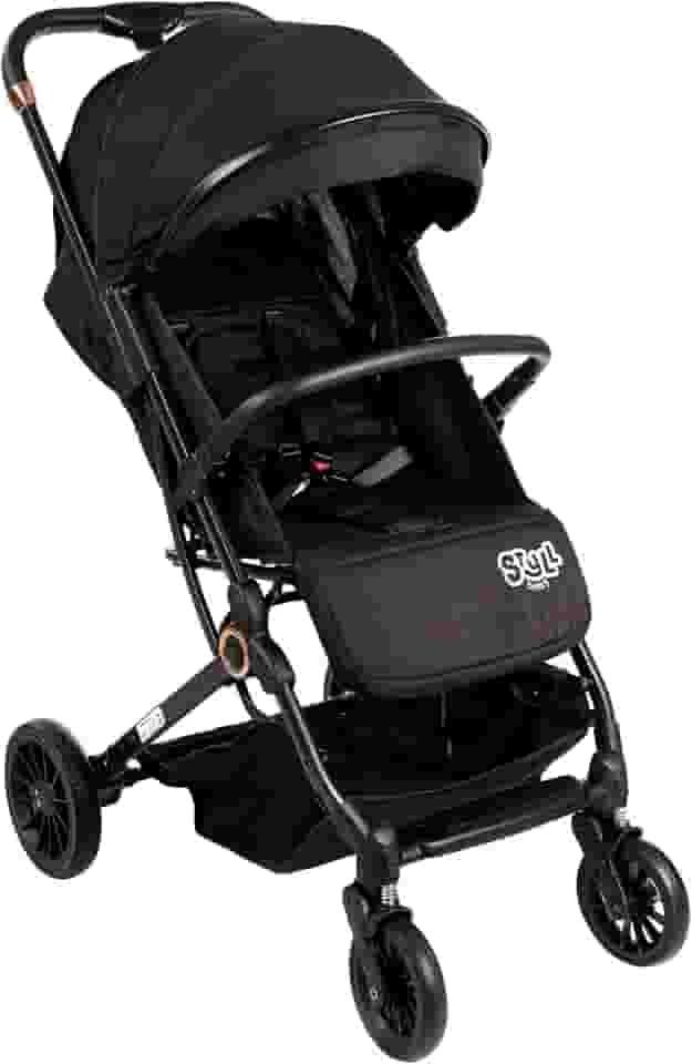 Carrinho de Bebê Passeio Vira Berço Compact Styll Baby Preto