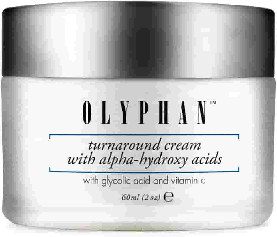 OLYPHAN Creme de ácido alfa-hidroxiácido para o rosto, melhor esfoliante de ácido glicólico, creme antienvelhecimento com AHA para peles propensas a acne; esfoliante natural diurno e noturno para