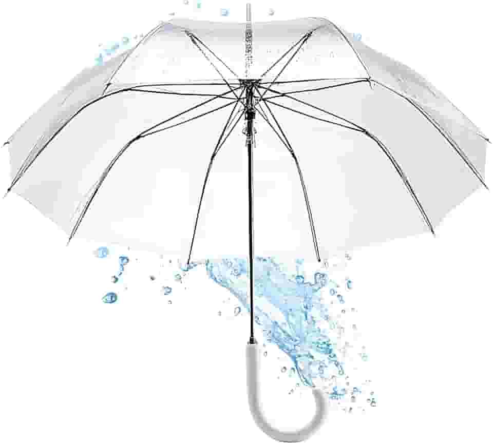 Guarda Chuva Transparente Feminino Masculino Grande Anti-Vento Automático, Dome Resistente à Chuva, Compacto e Elegante - Proteção UV e Visibilidade Clara para Casamento e Uso Diário Guarda-Chuva Forte