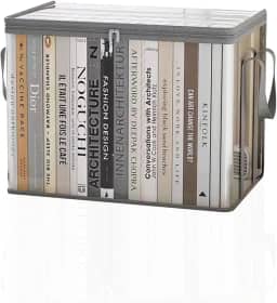 Caixa Organizadora Transparente com Tampa 38L, Caixa de Armazenamento com Zíper à Prova de Poeira, para Roupas, Brinquedos, Organização de Casa (1)