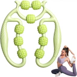 Ferramenta de massagem celulite 9 rodas manual 3D ponto de pressão rolo de massagem nas pernas, multifuncional, ajustável, antiderrapante, massageador de perna para coxas, nádega, pescoço, braço e