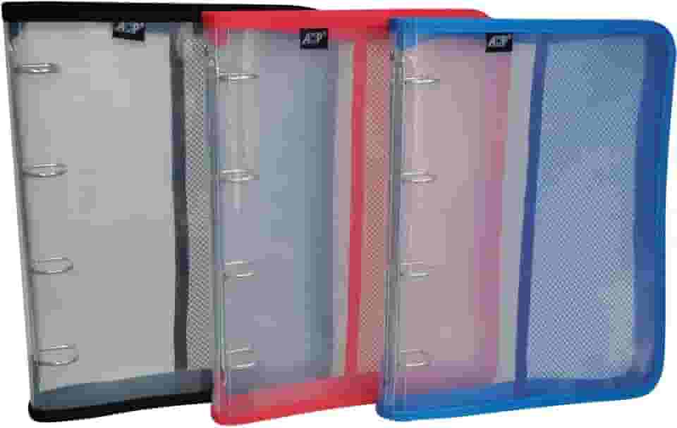 Acp 1142PT, Fichário de PVC, com 4 Argolas com Zipper, Multicolor