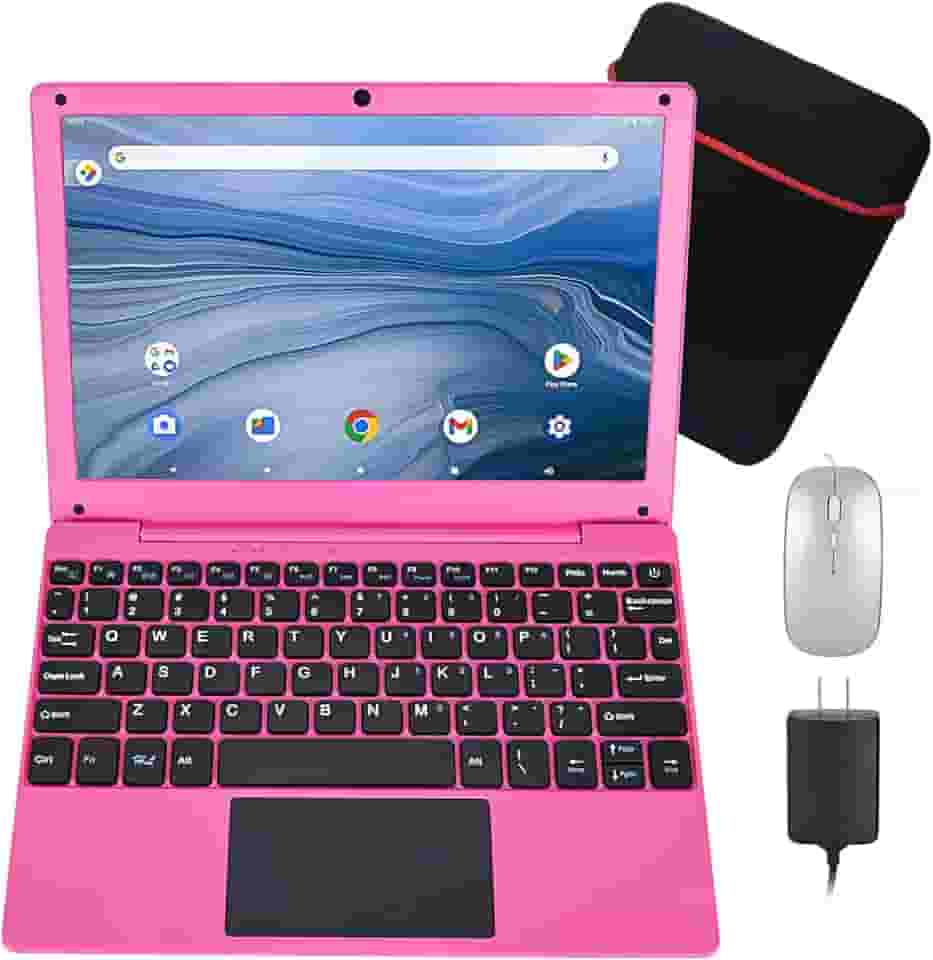 HBESTORE Laptop De 10,1 Polegadas, Processador Quad-Core Com Sistema Operacional Android 12.0, 2 Gb De Ram, 64 Gb Emmc, Câmera Integrada, Wifi, Interface Usb, Carregamento Tipo C Para Aprendizado E