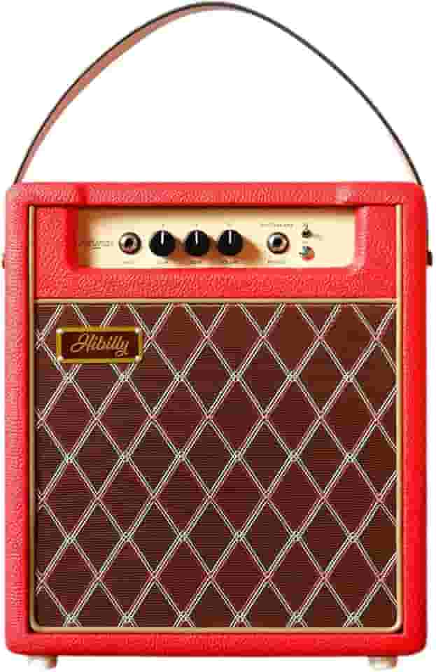 Hibilly Amplificador De Guitarra Pré-Valvulado Retroman Combo 2024 - Amplificador Compacto E Potente Para Apresentações Profissionais E Sessões De Prática, Cor Vermelha