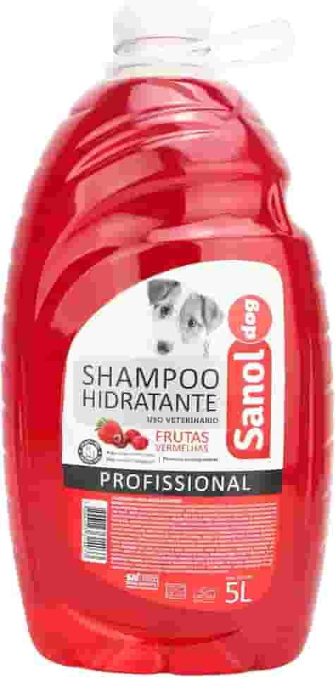 Sanol Dog Shampoo De Pêlos Para Cães E Gatos Frutas Vermelhas 5 Litros Vermelho