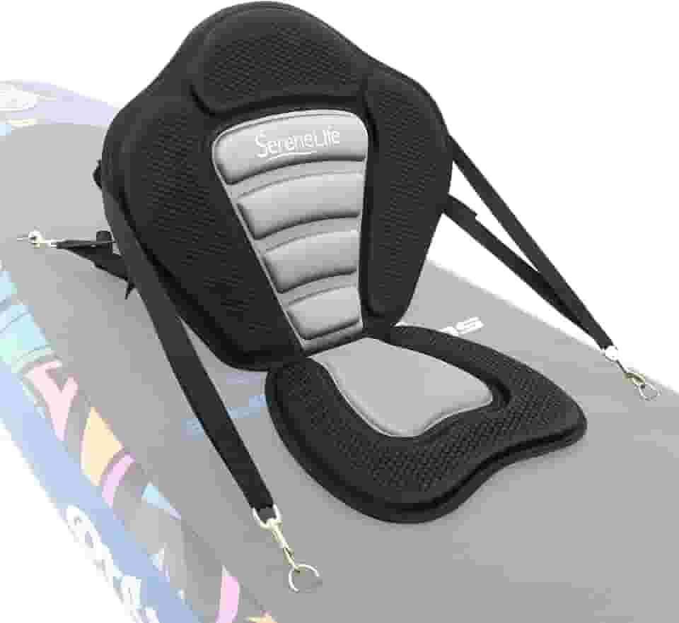 Assento universal removível para prancha de remo – assento ajustável, design de ajuste para varios tamanhos de corpo, compatível com caiaques, barcos de remo, barcos de pesca – SereneLife SLSUPST15