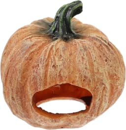 Amosfun Caverna de esconderijo de répteis para tartarugas, sapos e lagartos, decoração em forma de abóbora para terrários e aquários, acessório de habitat seguro e leve