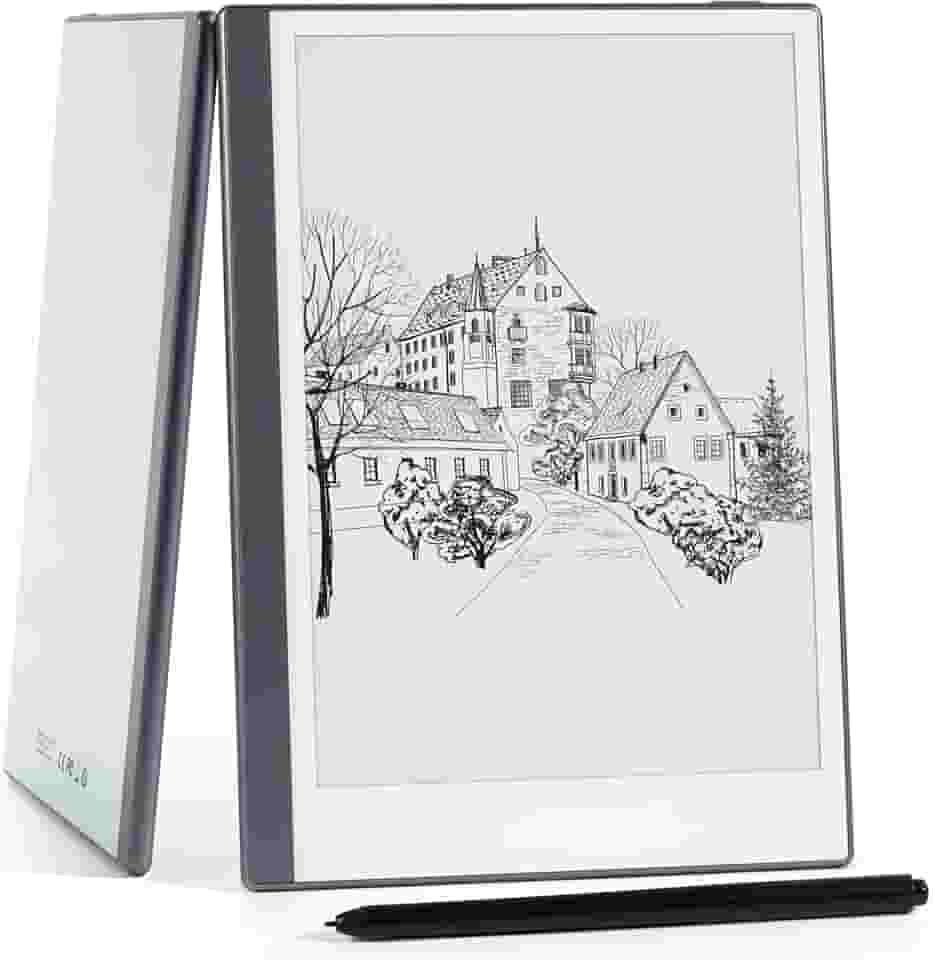 Tablet Android E-Ink ePaper, leitor de eBook Paperwhite para anotações, bloco de notas gráfico branco de papel de desenho com caneta e capa, sincronização na nuvem e transmissão de tela - Modelo Mini