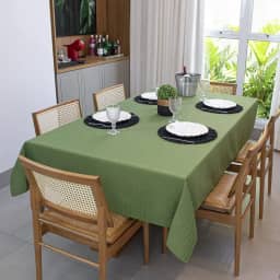 Toalha De Mesa 6 Lugares Retangular 2,10 x 1,50m Texturatta Sofisticação e Detalhes Premium Cozzilar (Modelo 2)