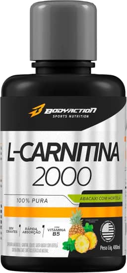 L-Carnitina 2000 480ml Sabor Abacaxi com Hortelã Bodyaction