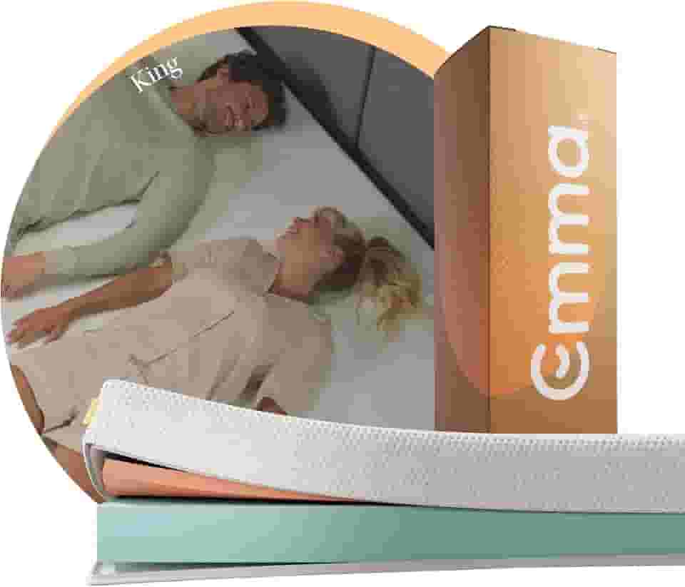 Colchão King Emma One Plus – Firme e com suporte ideal, com 10 anos de garantia.