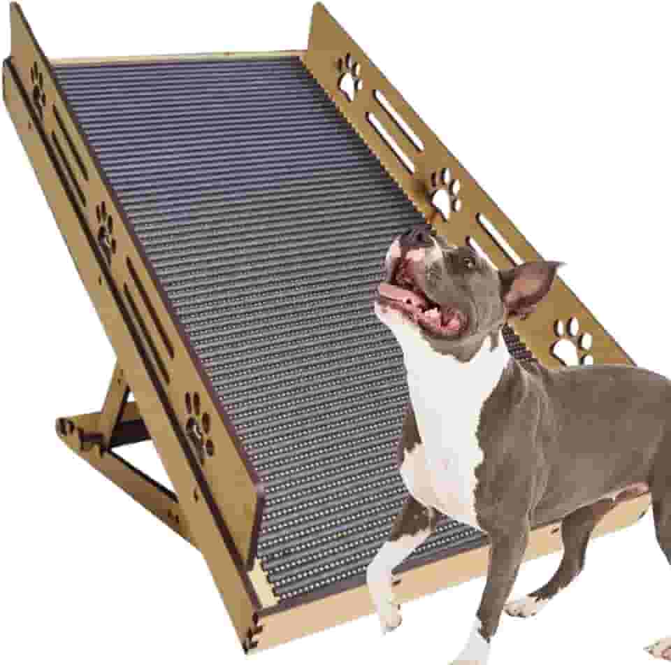 Rampa Pet Antiderrapante com 4 níveis de regulagem com proteção lateral