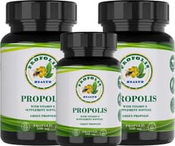 PRÓPOLIS VERDE EM CÁPSULAS - PRÓPOLIS VERDE COM VITAMINA E - CÁPSULA 1000MG POR DIA - PROTEJA VOCÊ E SUA FAMÍLIA 300-150 dias de Suplemento
