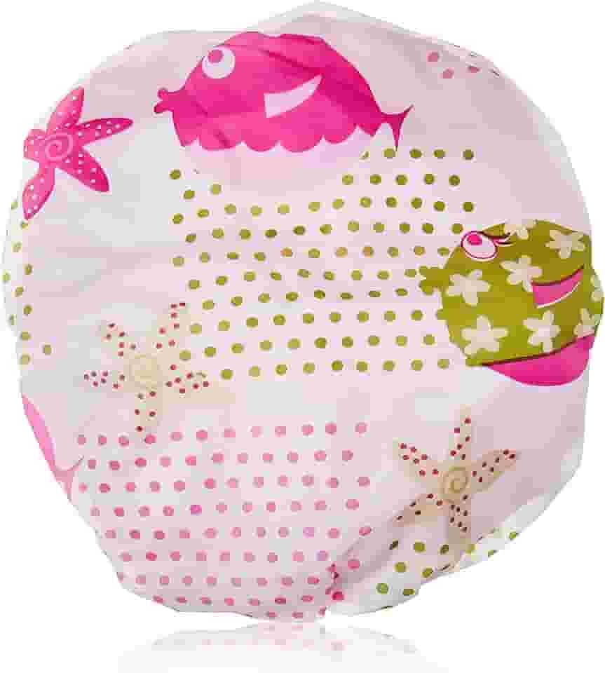 Marilu Touca Banho Decorada Com Forro (Cor E Estampa Dos Itens Pode Variar) Azul Colorida