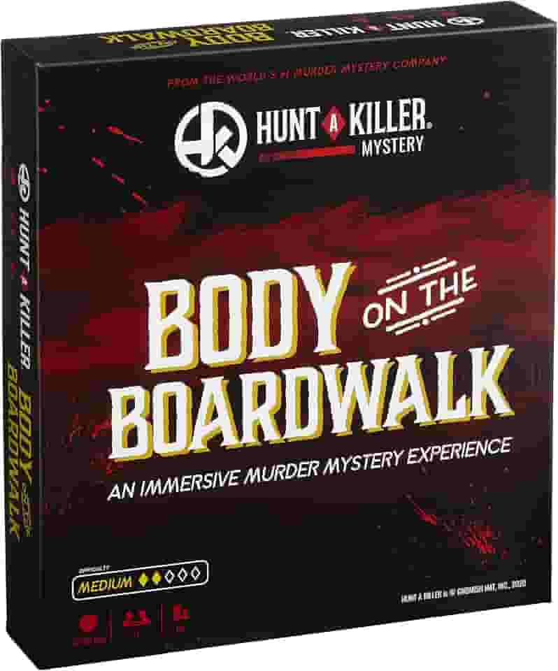 Hunt A Killer - Body On The Boardwalk, jogo de mistério de assassinato imersivo – Enfrente o caso não resolvido para desafio independente, encontro à noite ou com a família e amigos como detetives para noite de jogo, idade a partir de 14 anos