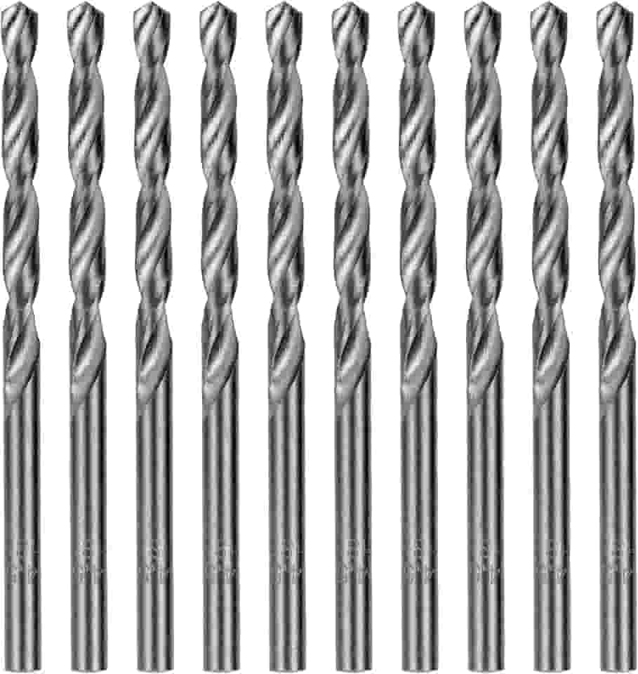 MTX Broca para Metal 4,5 mm HSS Aço Rápido Polido – Ângulo 118°, Haste Cilíndrica Universal, Kit 10 Peças