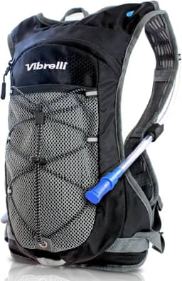 Vibrelli Mochila de hidratação Vibrelli e bexiga de hidratação de 2 litros – Válvula de mordida de alto fluxo – Pacote de hidratação para ciclismo, corrida, caminhada