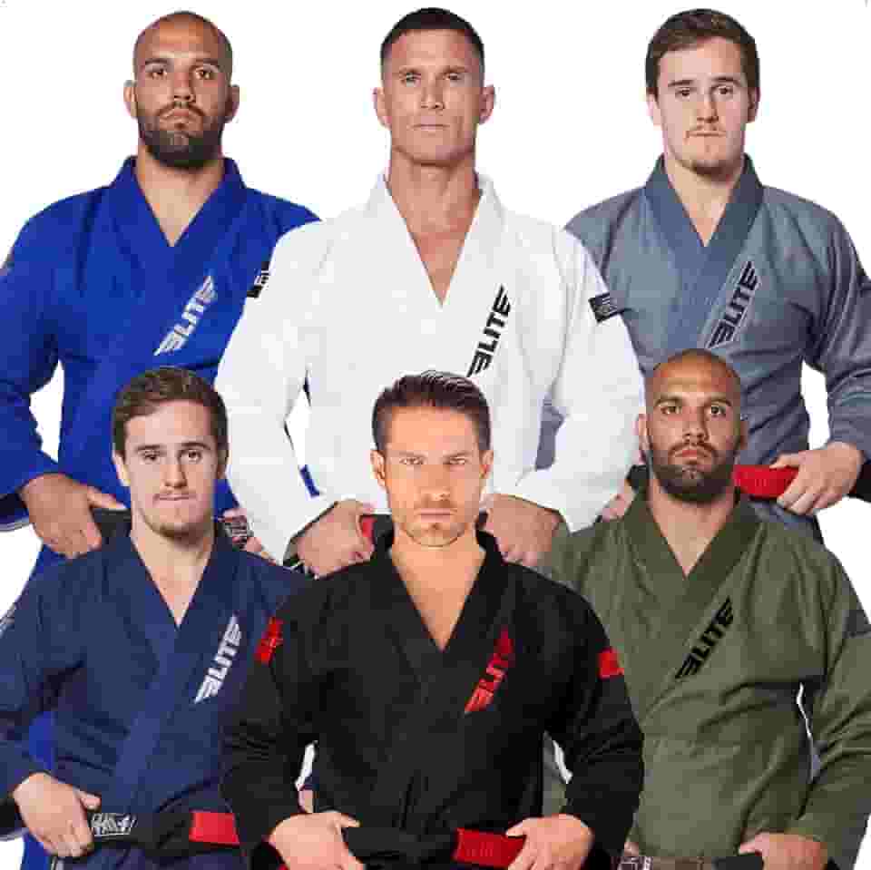 Kimono Elite Sports BJJ masculino, IBJJF Kimono BJJ Jiu-Jitsu GIS com tecido pré-encolhido e faixa grátis (consulte o guia de tamanhos especiais)