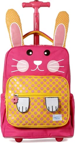Mochila de rodinha TWISE Escolar e de viagem para crianças e crianças pequenas, Coelho, ONE-SIZE, Viajar