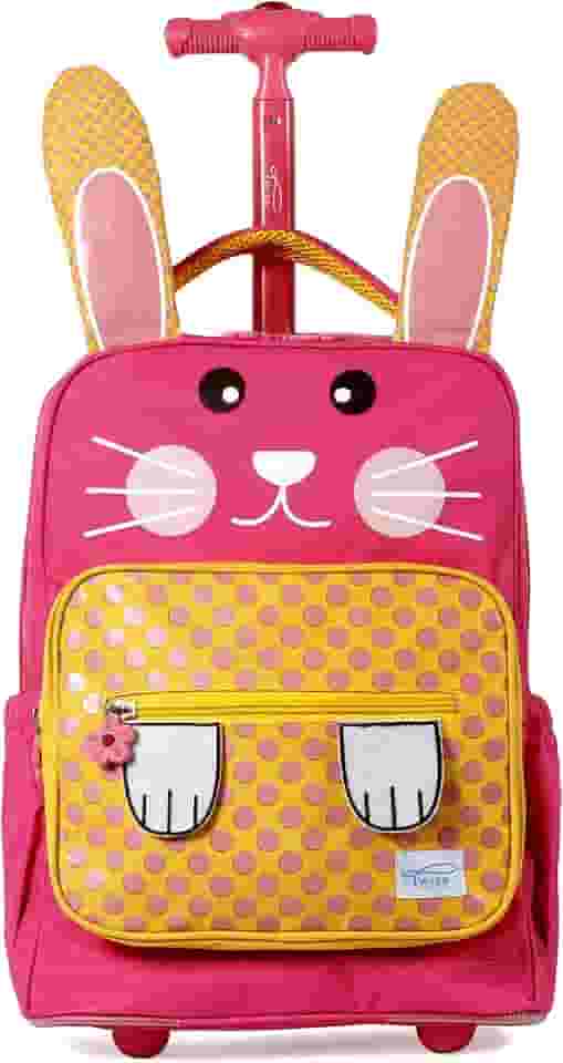 Mochila de rodinha TWISE Escolar e de viagem para crianças e crianças pequenas, Coelho, ONE-SIZE, Viajar