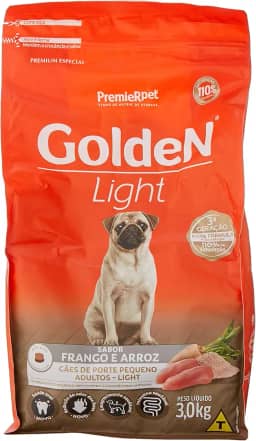 Premier Pet Ração Golden Fórmula Mini Bits Light Para Cães Adultos De Pequeno Porte Sabor Frango E Arroz 3Kg Para Todas Pequeno Adulto