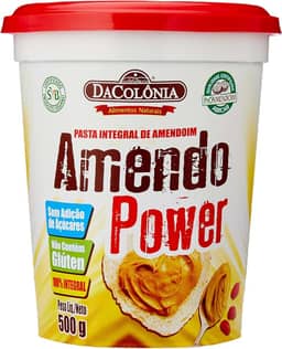 DaColônia Amendopower - Pasta De Amendoim Integral, Zero, 500G