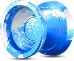 WATIEOBOO Yoyo Professional, Ioiôs De Metal Para Crianças, Adultos Iniciantes, Maior Estabilidade, Desempenho Mais Poderoso E Estável Truques Profissionais Yoyo Com Luva E 10 Cordas De Ioiôs (Azul Pra
