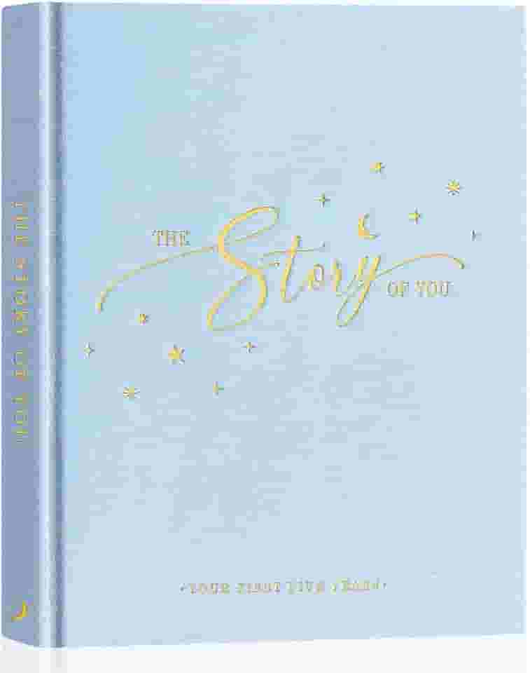 Lanpn Livro De Memórias Do Bebê - Livro De Memórias De Linho Para Bebês - A História De Você - Diário Dos Primeiros 5 Anos Do Bebê Recém-Nascido, Álbum De Fotos, Álbum De Marcos Para Meninos E Menin