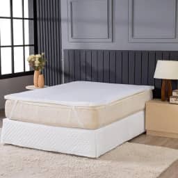 Pillow Top Casal 1,90 x 1,40 m Espuma D28 | Protetor de Colchão Extra Conforto | Capa Removível Lavável | Maciez e Suporte Durável para Colchões