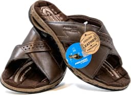 Chinelo Masculino Couro Preto Pegada 131661-06