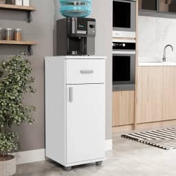 Armário Suporte Balcão com Gaveta para Bebedouro de Cozinha Ana Branco