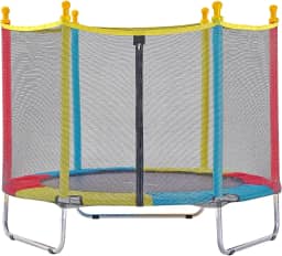 JUSTFUN, Cama Elástica Infantil 1,40M ou 1,80M Trampolim Infantil Cama Elástica Resistente Pula Pula Premium para Área Interna ou Externa Playground Brinquedo Diversão para Crianças Brincar