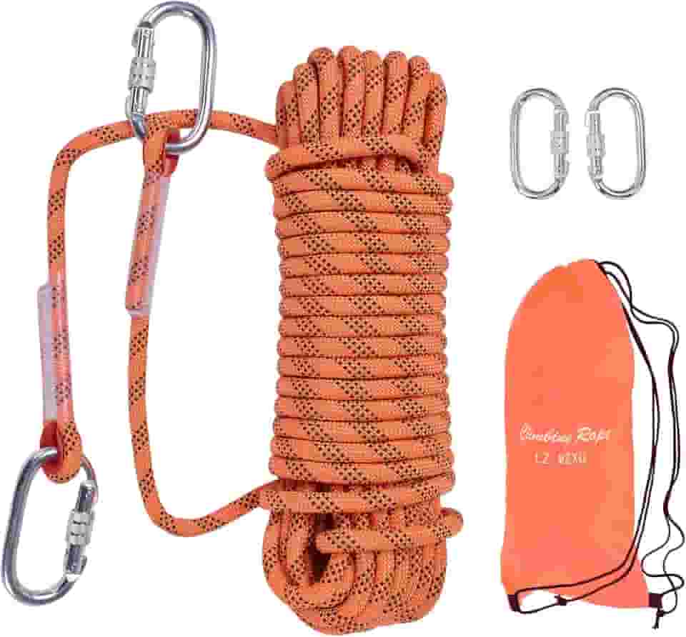 Corda de escalada, corda de escalada estática de 12 mm, 10 m, 20 m, 30 m, 50 m, corda de escalada ao ar livre, corda de rapel, corda de paraquedas de resgate de incêndio