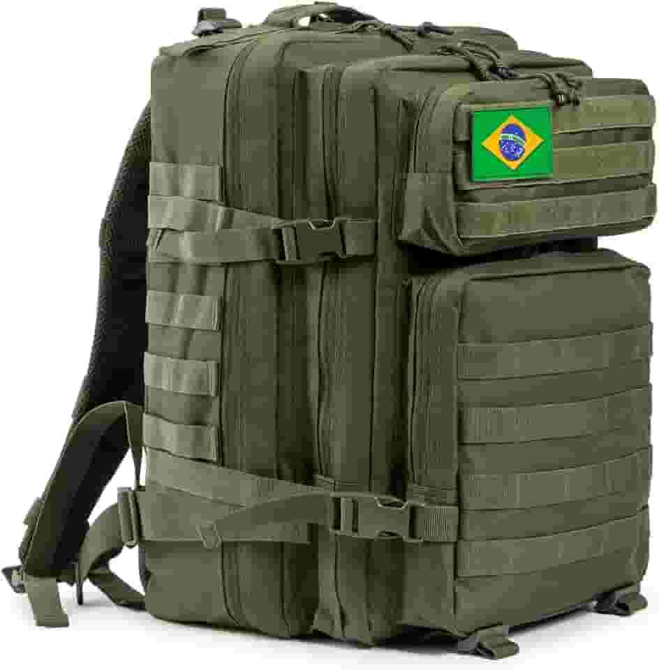 QT&QY Mochila tática militar, 45 litros, sistema Molle, mochila de grande capacidade para uso militar, mochila de emergência de 3 dias para caça, caminhadas, acampamentos e atividade ao ar livre