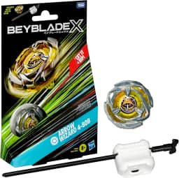 Beyblade X, Pião, Arrow Wizard 4-80B - Conjunto de Brinquedo Tipo Resistência, Giro à Direita, Inclui Lançador - A partir de 8 Anos