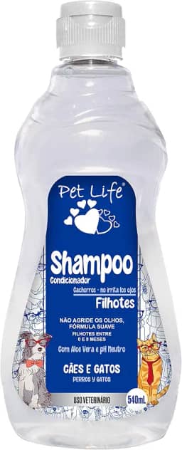 Shampoo Filhotes Pet Life Cães e Gatos 540 mL