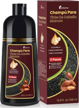 KAISASA Shampoo de tintura de cabelo 3 em 1 shampoo 500ML, instantâneo para cabelo de ingredientes herbais para mulheres e para mim capa de xampu de cabelo cinza branco em minutos marrom castanho