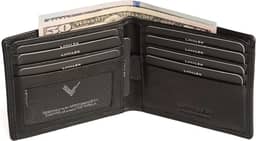 Carteira masculina de couro grande, carteira masculina de couro feita à mão com compartimento de moedas, presentes para homens