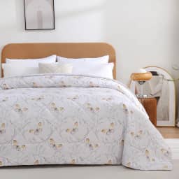 Edredom Solteiro 300 Fios Sono Leve 1,50x2,20m Estampado (Butterfly Areia)