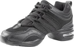 Tênis feminino de dança Jazz com cabedal respirável, sola dividida e almofada de ar, multifuncional, antiderrapante