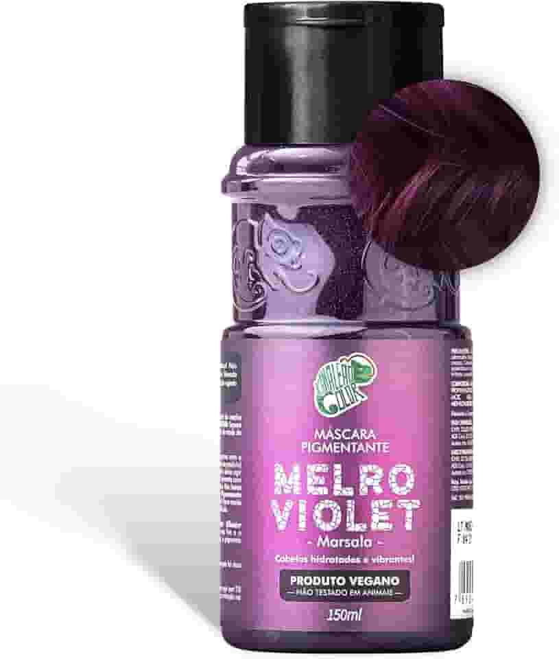Kamaleão Color – Máscara Pigmentante Semi-Permanente, Melro Violet - Cores Vibrantes e Hidratação Intensa – Low Poo, Vegano, Cruelty Free – 150ml
